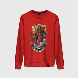 Свитшот хлопковый женский Trigun - Humanoid typhoon, цвет: красный