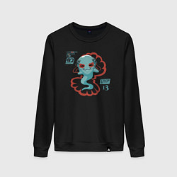 Свитшот хлопковый женский Джуди Киберпанк 2077, цвет: черный