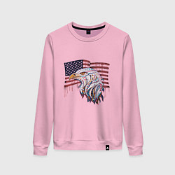 Свитшот хлопковый женский American eagle, цвет: светло-розовый