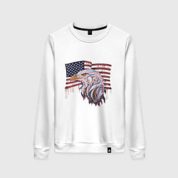 Свитшот хлопковый женский American eagle, цвет: белый