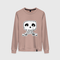 Свитшот хлопковый женский Spooky, цвет: пыльно-розовый