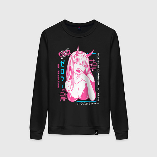 Женский свитшот Zero Two anime / Черный – фото 1