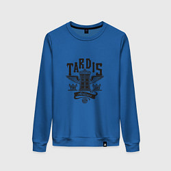 Свитшот хлопковый женский Tardis time lord, цвет: синий