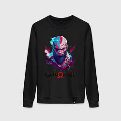 Свитшот хлопковый женский God of War, Kratos, цвет: черный