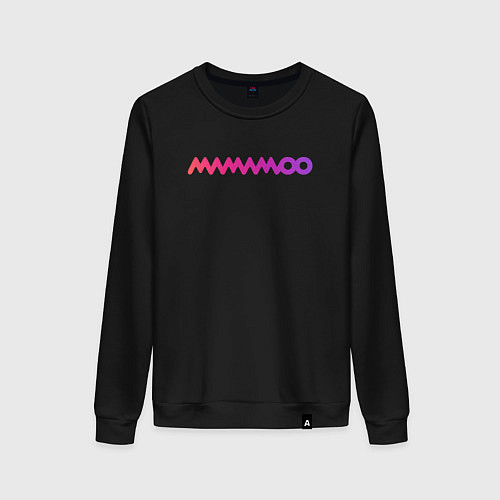 Женский свитшот Mamamoo gradient logo / Черный – фото 1