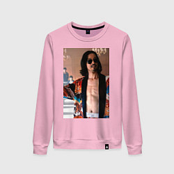 Свитшот хлопковый женский Алиса в Пограничье- Шляпник, цвет: светло-розовый