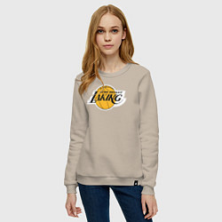 Свитшот хлопковый женский Kobe Bryant laking, цвет: миндальный — фото 2