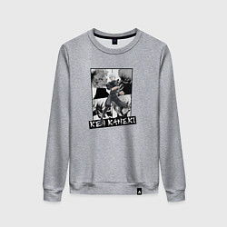 Женский свитшот Канеки Кен на фоне манги