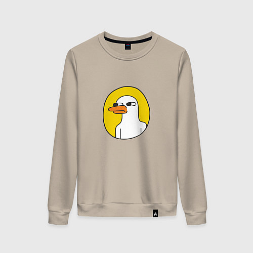 Женский свитшот Серьезный гусь / Миндальный – фото 1