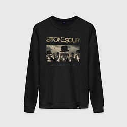 Свитшот хлопковый женский Stone Sour rock, цвет: черный