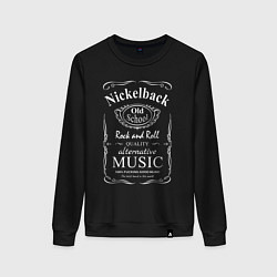 Свитшот хлопковый женский Nickelback в стиле Jack Daniels, цвет: черный