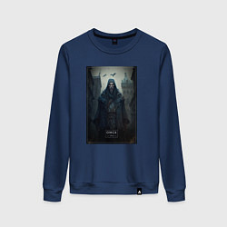 Свитшот хлопковый женский Омск - персонаж, цвет: тёмно-синий