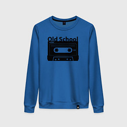 Свитшот хлопковый женский Old school music, цвет: синий