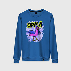 Свитшот хлопковый женский Opila Bird, цвет: синий