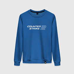 Свитшот хлопковый женский Counter Strike 2, цвет: синий