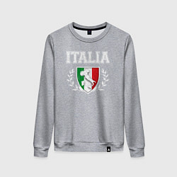 Свитшот хлопковый женский Italy map, цвет: меланж