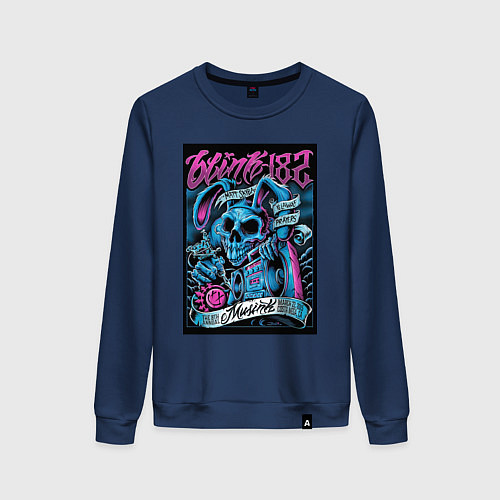 Женский свитшот Blink 182 рок группа / Тёмно-синий – фото 1