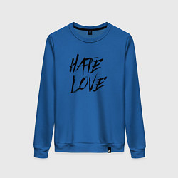 Женский свитшот Hate love Face