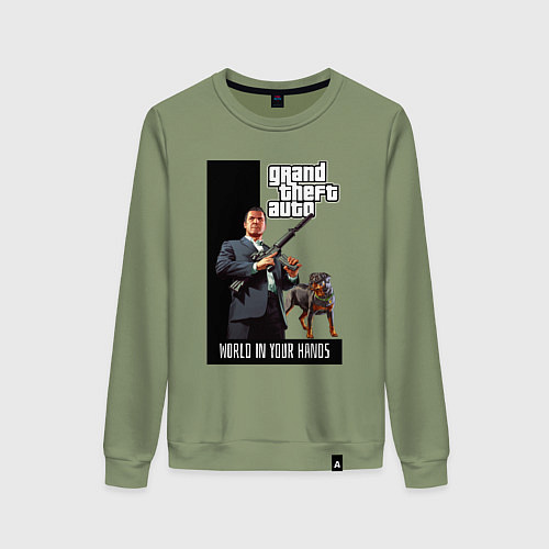 Женский свитшот GTA Майкл де Санта / Авокадо – фото 1