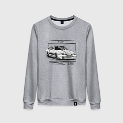 Свитшот хлопковый женский Toyota Supra MK3, цвет: меланж