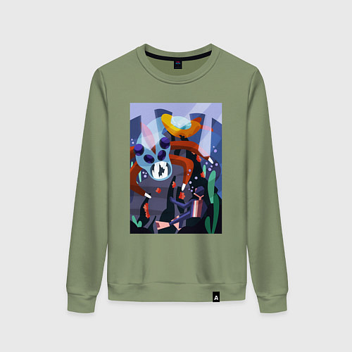 Женский свитшот Subnautica морские чудовища / Авокадо – фото 1