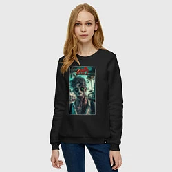 Свитшот хлопковый женский Зомби мертвый остров, цвет: черный — фото 2