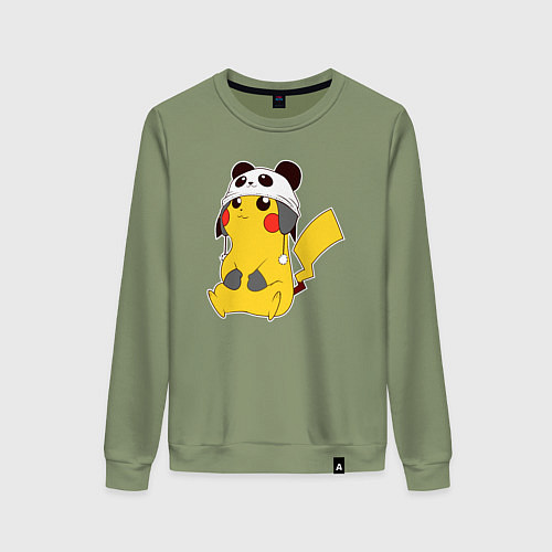 Женский свитшот Pika panda / Авокадо – фото 1