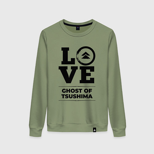 Женский свитшот Ghost of Tsushima love classic / Авокадо – фото 1
