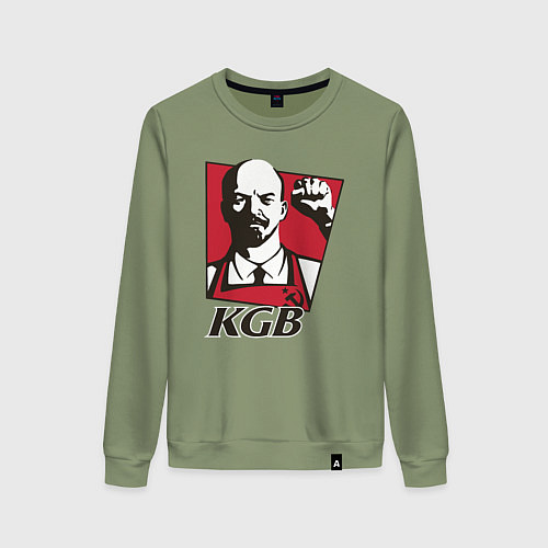 Женский свитшот KGB Lenin / Авокадо – фото 1