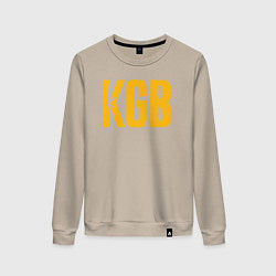 Свитшот хлопковый женский KGB, цвет: миндальный