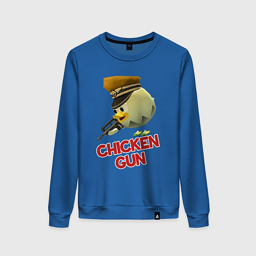 Женский свитшот Chicken Gun logo / Синий – фото 1