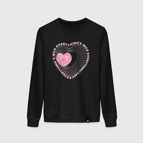 Женский свитшот Everythings nice / Черный – фото 1