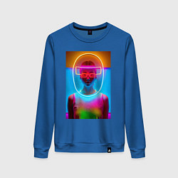 Женский свитшот Japan girl - glow - neural network