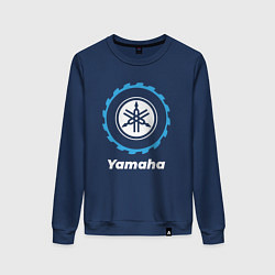 Свитшот хлопковый женский Yamaha в стиле Top Gear, цвет: тёмно-синий