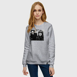 Свитшот хлопковый женский Янка и Егор, цвет: меланж — фото 2