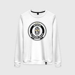 Свитшот хлопковый женский Juventus club, цвет: белый
