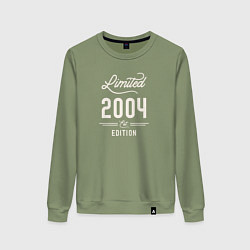 Свитшот хлопковый женский 2004 ограниченный выпуск, цвет: авокадо