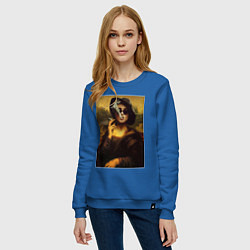 Свитшот хлопковый женский Мона Марла, цвет: синий — фото 2