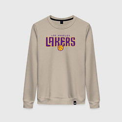 Свитшот хлопковый женский Team Lakers, цвет: миндальный