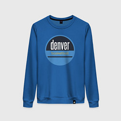 Свитшот хлопковый женский Denver Nuggets basketball, цвет: синий
