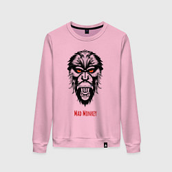 Свитшот хлопковый женский Mad monkey, цвет: светло-розовый