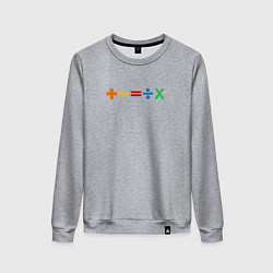 Свитшот хлопковый женский Математические логотипы Эда Ширана, цвет: меланж