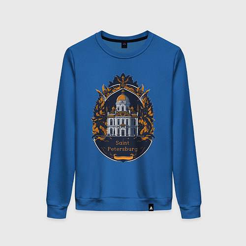 Женский свитшот Санкт - Петербург / Синий – фото 1