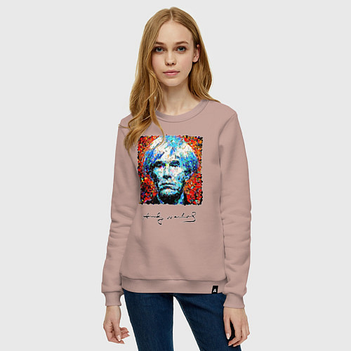 Женский свитшот Andy Warhol - celebrity / Пыльно-розовый – фото 3