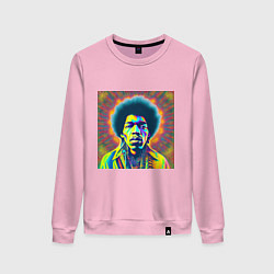 Женский свитшот Jimi Hendrix Magic Glitch Art