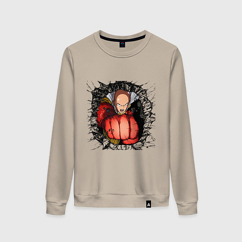 Женский свитшот Saitama hole / Миндальный – фото 1