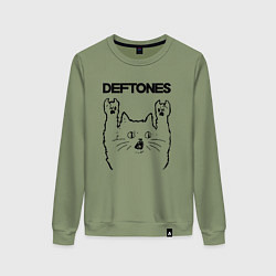 Женский свитшот Deftones - rock cat