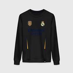 Свитшот хлопковый женский Винисиус Жуниор ФК Реал Мадрид форма 2324 домашняя, цвет: черный