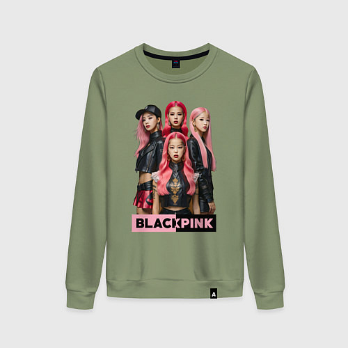 Женский свитшот Блэкпинк постер / Авокадо – фото 1