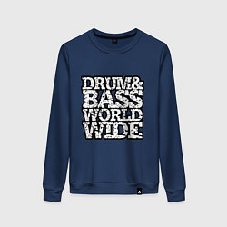 Женский свитшот Drum and bass world wide